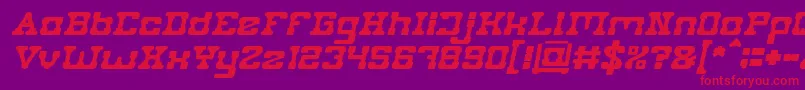 PLUMBING Italic Font – Red Fonts on Purple Background