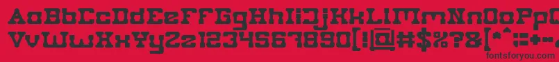 PLUMBING Font – Black Fonts on Red Background