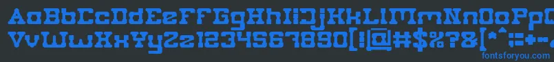PLUMBING Font – Blue Fonts on Black Background