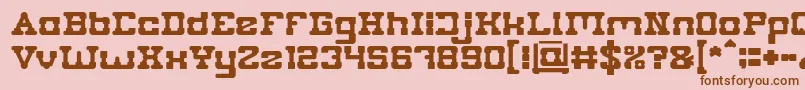 PLUMBING Font – Brown Fonts on Pink Background