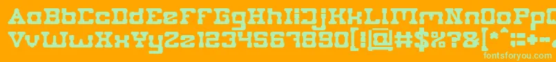 PLUMBING Font – Green Fonts on Orange Background