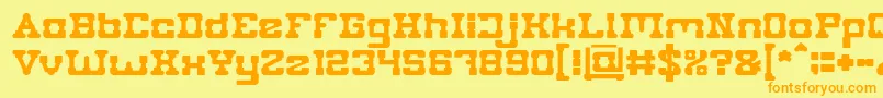 PLUMBING Font – Orange Fonts on Yellow Background