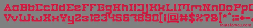 PLUMBING Font – Red Fonts on Gray Background
