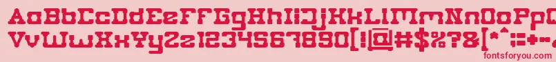 PLUMBING Font – Red Fonts on Pink Background