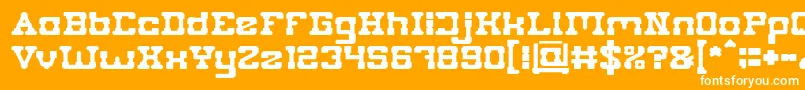 PLUMBING Font – White Fonts on Orange Background