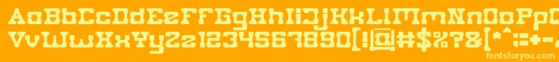 PLUMBING Font – Yellow Fonts on Orange Background