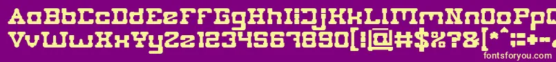 PLUMBING Font – Yellow Fonts on Purple Background