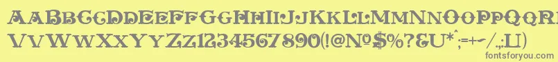 Plymouth Font – Gray Fonts on Yellow Background
