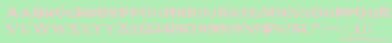 Plymouth Font – Pink Fonts on Green Background