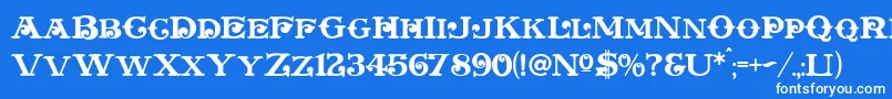 フォントPlymouth – 青い背景に白い文字