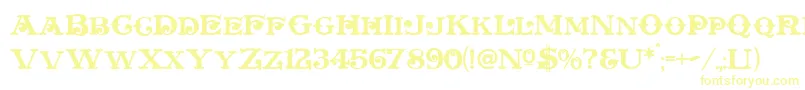 Plymouth Font – Yellow Fonts on White Background