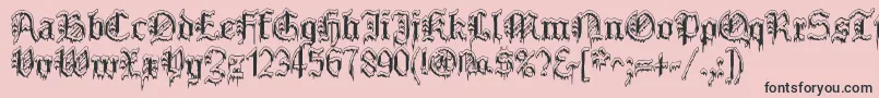 PlymouthRock SnowDusted Font – Black Fonts on Pink Background
