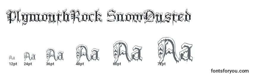 Größen der Schriftart PlymouthRock SnowDusted
