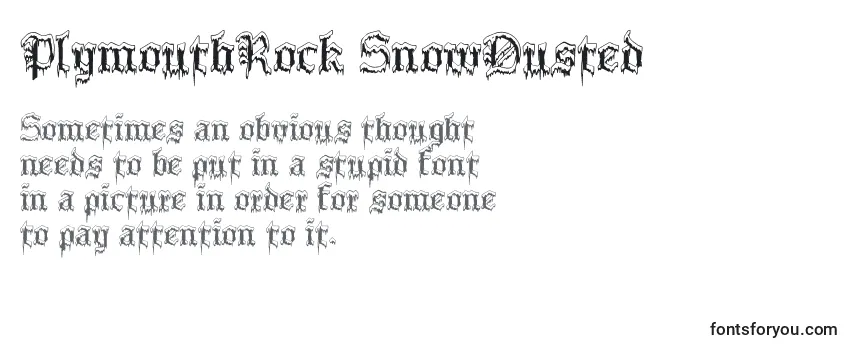 PlymouthRock SnowDusted Font
