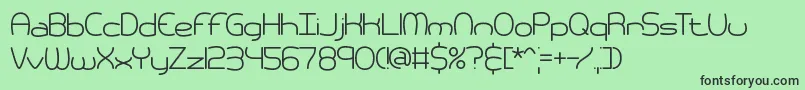 pneumati Font – Black Fonts on Green Background