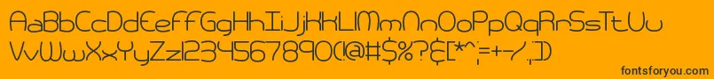 pneumati Font – Black Fonts on Orange Background