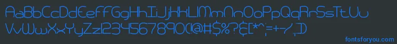 pneumati Font – Blue Fonts on Black Background