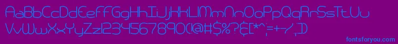 pneumati Font – Blue Fonts on Purple Background