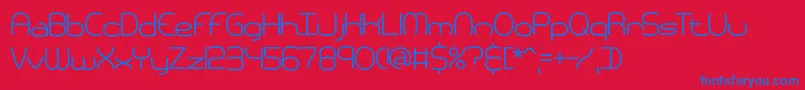 pneumati Font – Blue Fonts on Red Background
