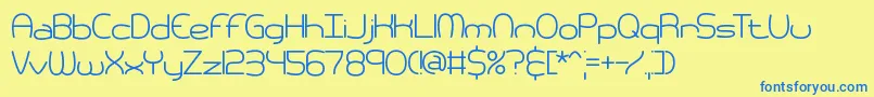 pneumati Font – Blue Fonts on Yellow Background