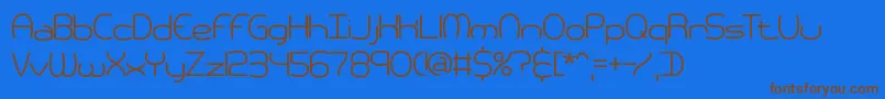 pneumati Font – Brown Fonts on Blue Background