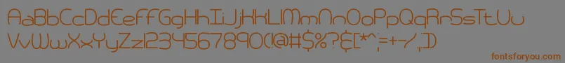 pneumati Font – Brown Fonts on Gray Background