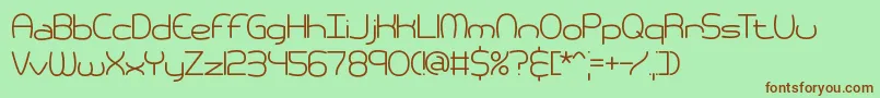 pneumati Font – Brown Fonts on Green Background