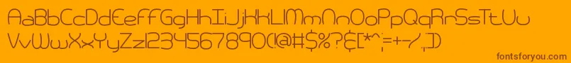 pneumati Font – Brown Fonts on Orange Background