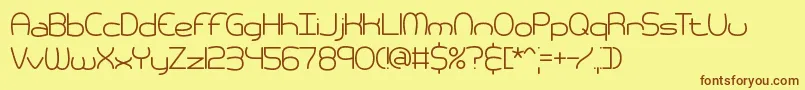 pneumati Font – Brown Fonts on Yellow Background