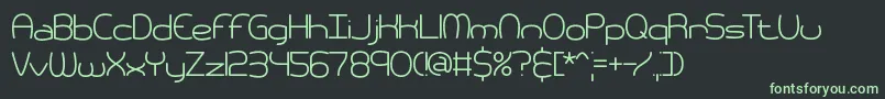 pneumati Font – Green Fonts on Black Background