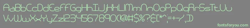 pneumati Font – Green Fonts on Gray Background