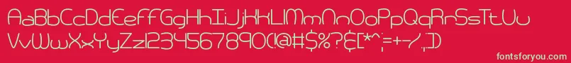 pneumati Font – Green Fonts on Red Background