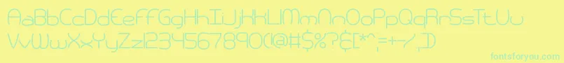 pneumati Font – Green Fonts on Yellow Background