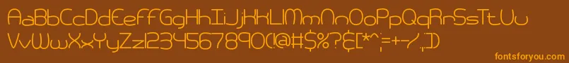 pneumati Font – Orange Fonts on Brown Background