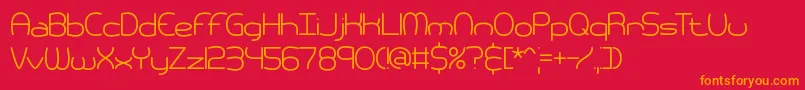 pneumati Font – Orange Fonts on Red Background