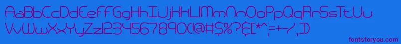 pneumati Font – Purple Fonts on Blue Background