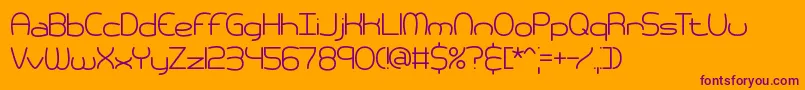pneumati Font – Purple Fonts on Orange Background