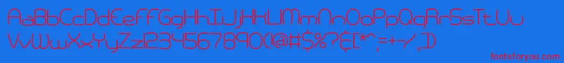 pneumati Font – Red Fonts on Blue Background