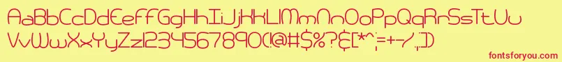 pneumati Font – Red Fonts on Yellow Background