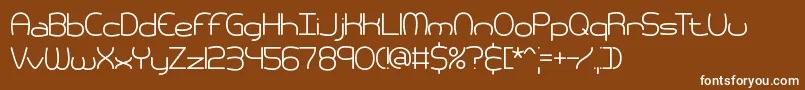 pneumati Font – White Fonts on Brown Background