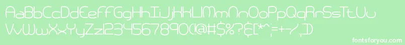 フォントpneumati – 緑の背景に白い文字