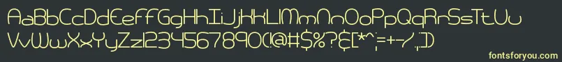 pneumati Font – Yellow Fonts on Black Background