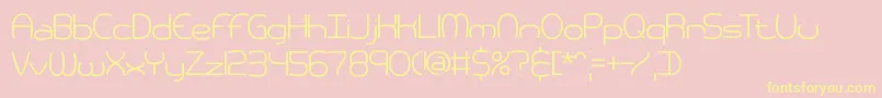 pneumati Font – Yellow Fonts on Pink Background