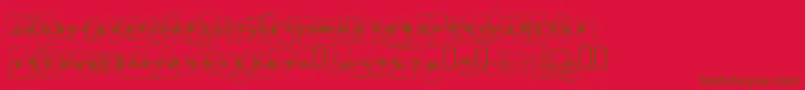 po beef Font – Brown Fonts on Red Background