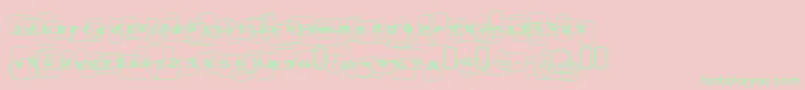 po beef Font – Green Fonts on Pink Background