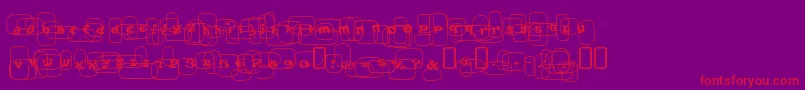 po beef Font – Red Fonts on Purple Background