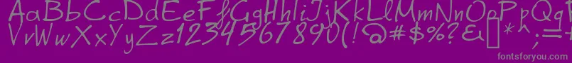 GrapheAlpha Font – Gray Fonts on Purple Background