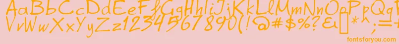 GrapheAlpha Font – Orange Fonts on Pink Background