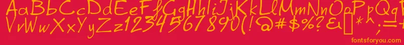 GrapheAlpha Font – Orange Fonts on Red Background