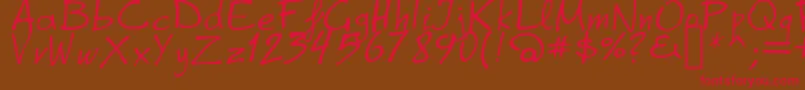 GrapheAlpha Font – Red Fonts on Brown Background